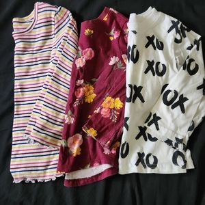 Set of 3 long sleeve 2T toddler girls tshirts
